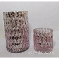 Crystal Frosted Glass Candle Holder